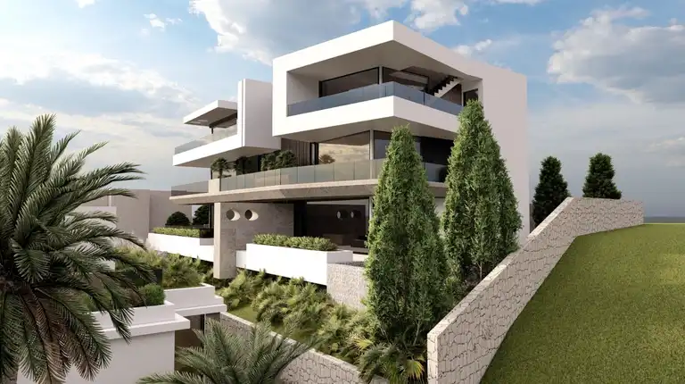 Stanovanje 112,25 m², Opatija, Ičići — novogradnja, 3 balkoni, GPM