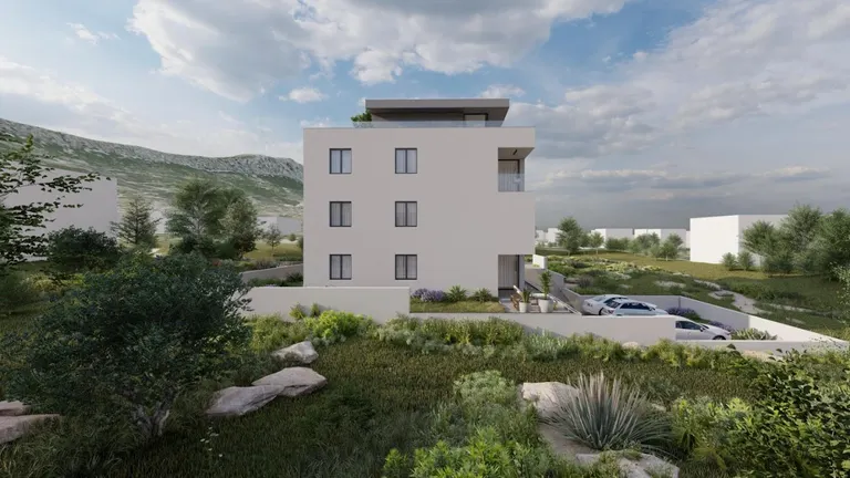 Split, Kaštel Lukšić - Trosoban stan s prostranim vrtom 68 m2 novogradnja