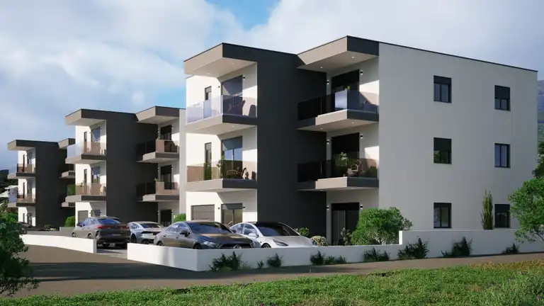 Kaštela, Kaštel Stari - Mieszkanie dwupokojowe z tarasem w nowoczesnym nowym budynku