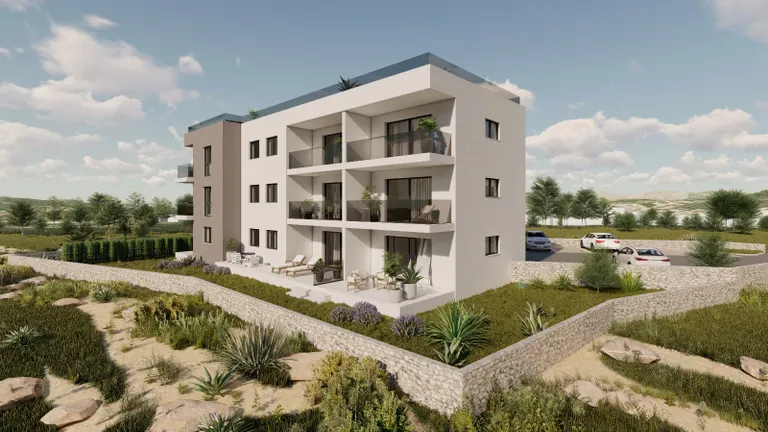 Трогир, Округ Горни – Двухкомнатная квартира с лоджией 58 м2 новостройка