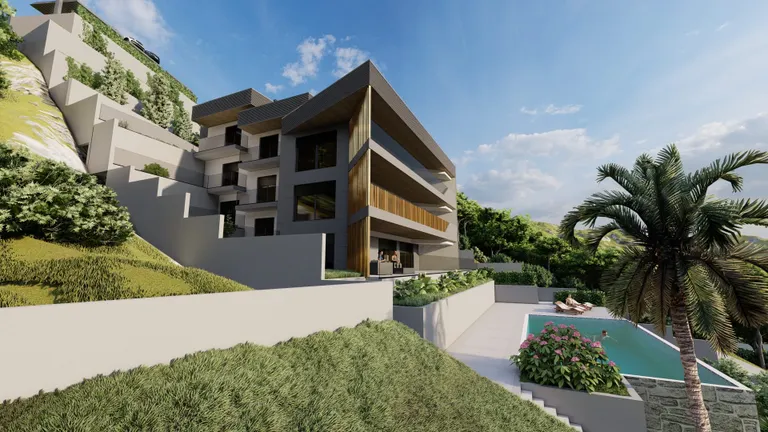 Omiš, Borak – Pozemok s projektom na výstavbu troch luxusných víl 2460m2