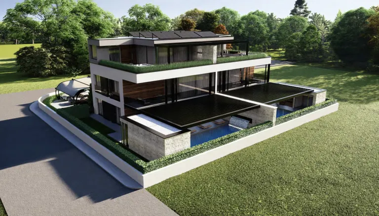 Istrie, Vabriga - Luxusní třípokojový byt se střešní terasou 117 m2