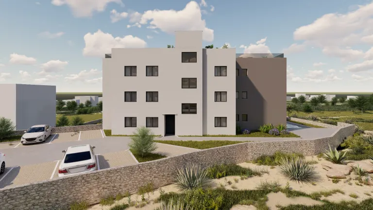 Trogir, Okrug Gornji – Dvojizbový byt s lóggiou 58 m2 novostavba