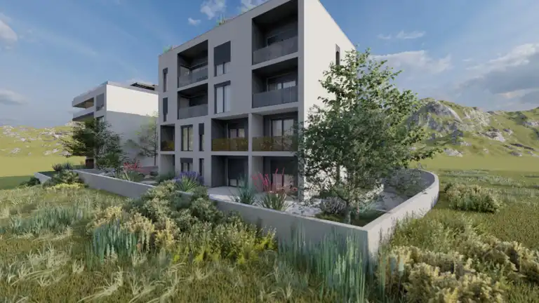 Podstrana - One-bedroom apartment with a garden