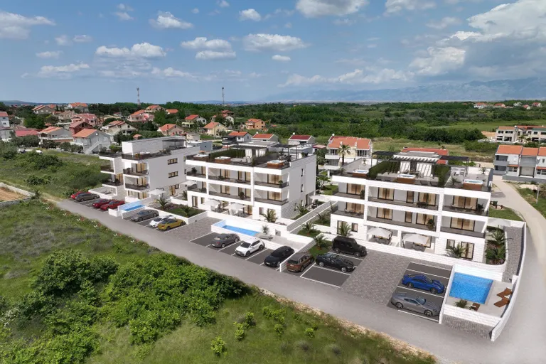 Zadar, Privlaka - Luxusní dvoupokojový byt ve Vile Gina, novostavba 75 m2