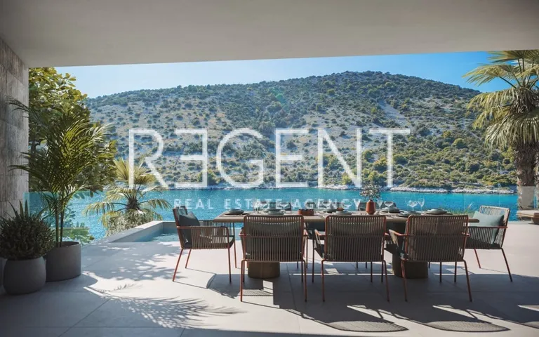 Marina, Vinišće - Pozemek s projektem pro stavbu vily a získaným stavebním povolením, 605 m2