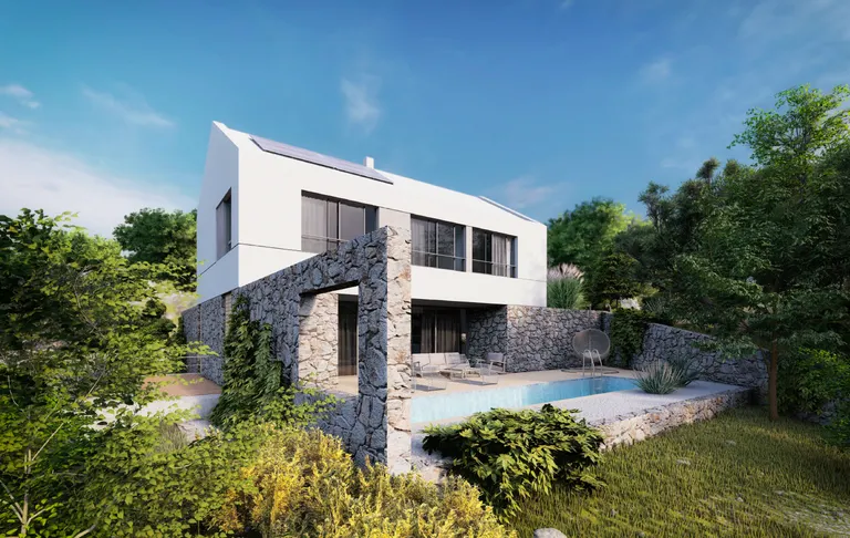 Brač, Farska - stavebný pozemok s projektom, 836m2